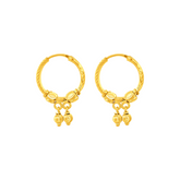 22K Gold Royal Hoop Earrings